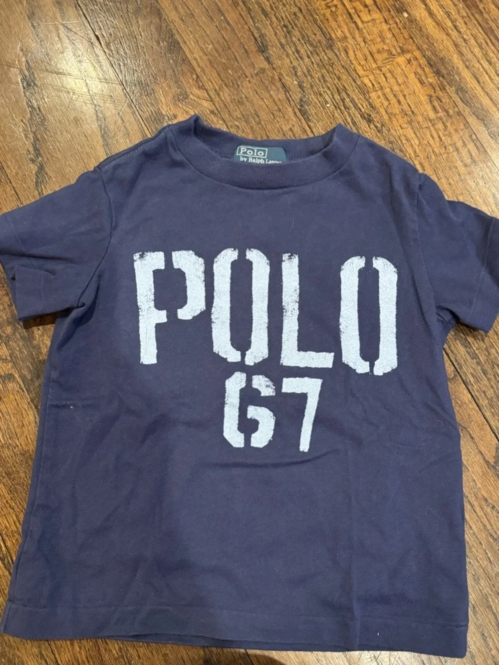 Ralph Lauren Navy and White 'POLO 67' Boys Short Sleeve Tee size 2T